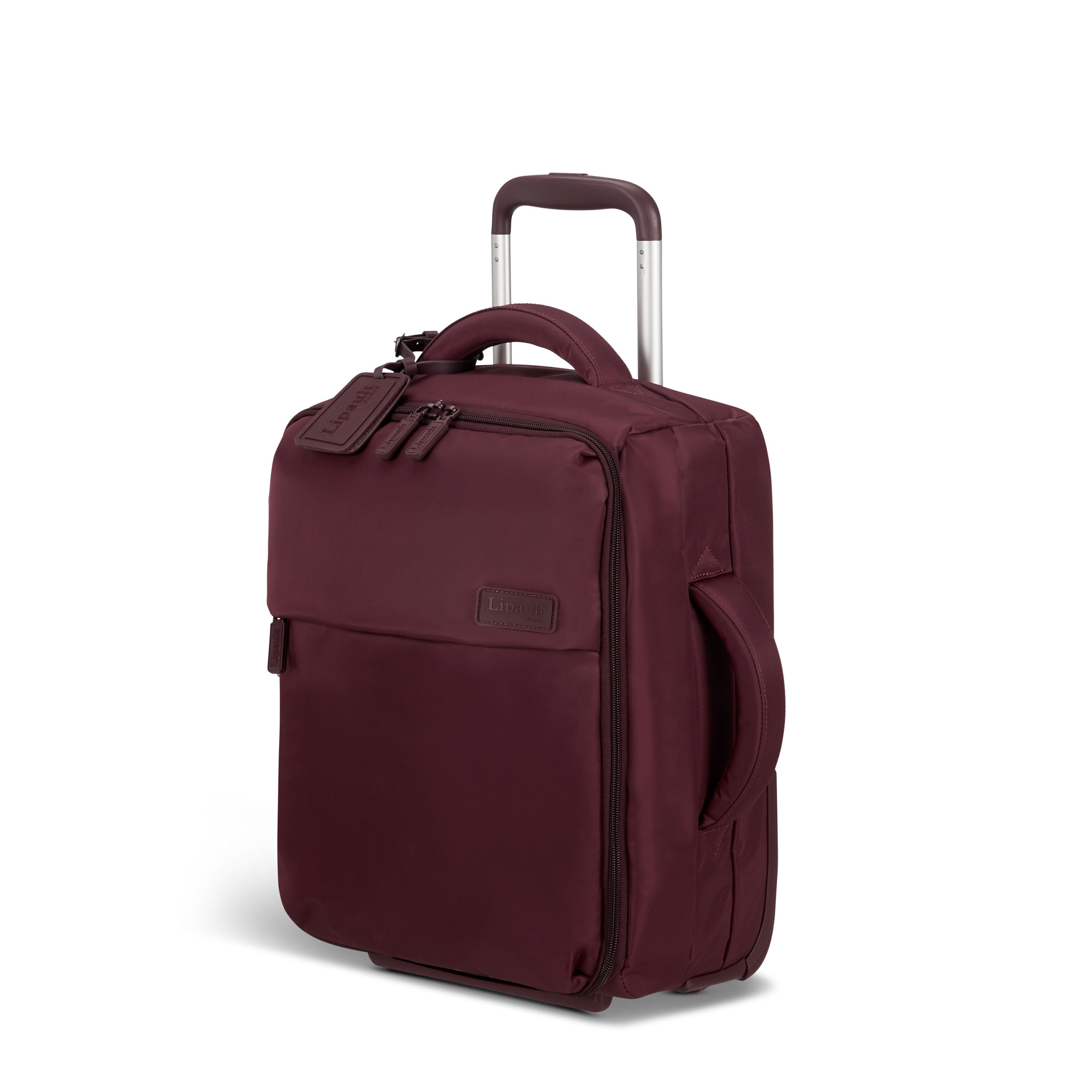 Lipault Foldable Plume Mini Cabin Upright, Bordeaux, Front 3/4 Image image number 3